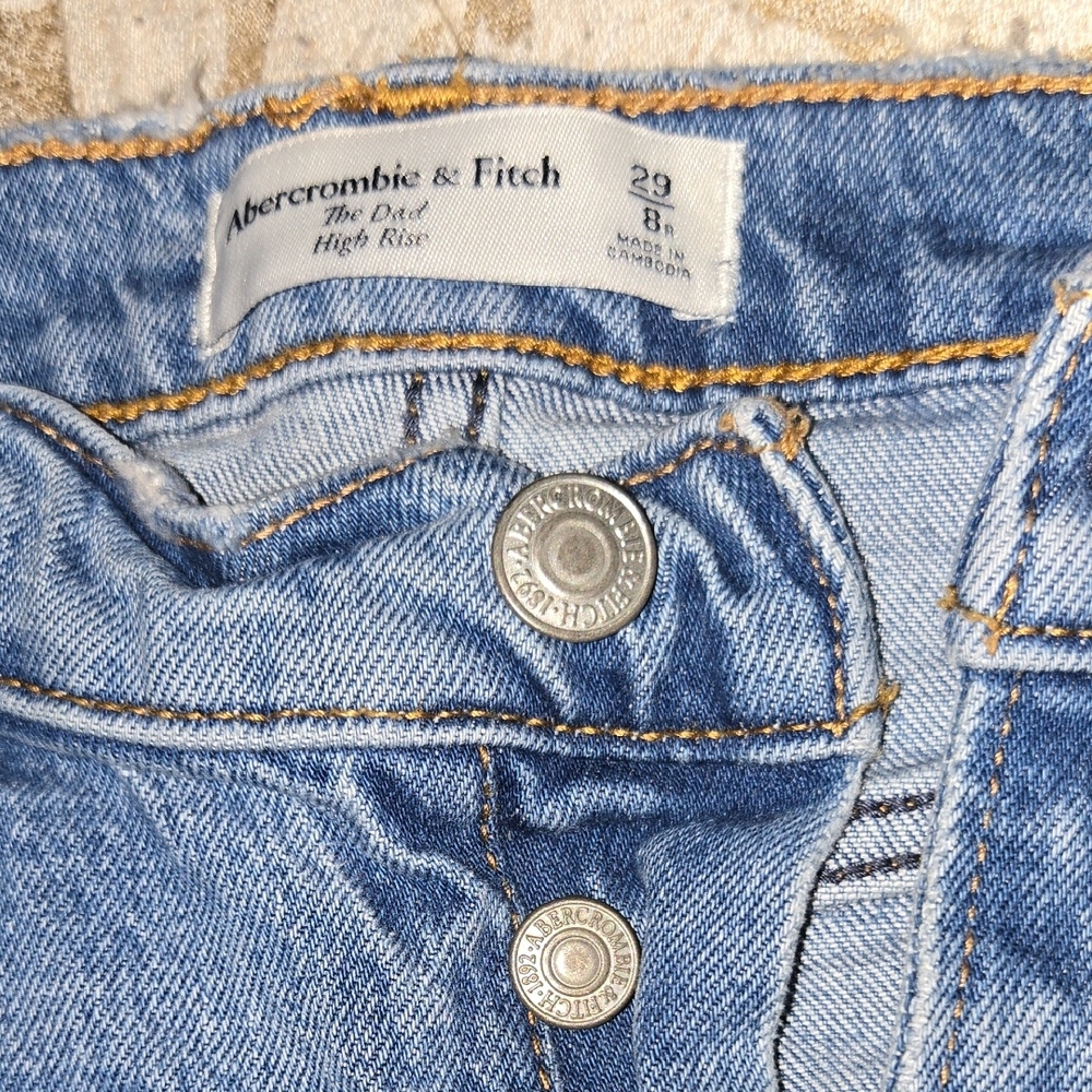 Abercrombie & Fitch Blue High Rise dad Jeans